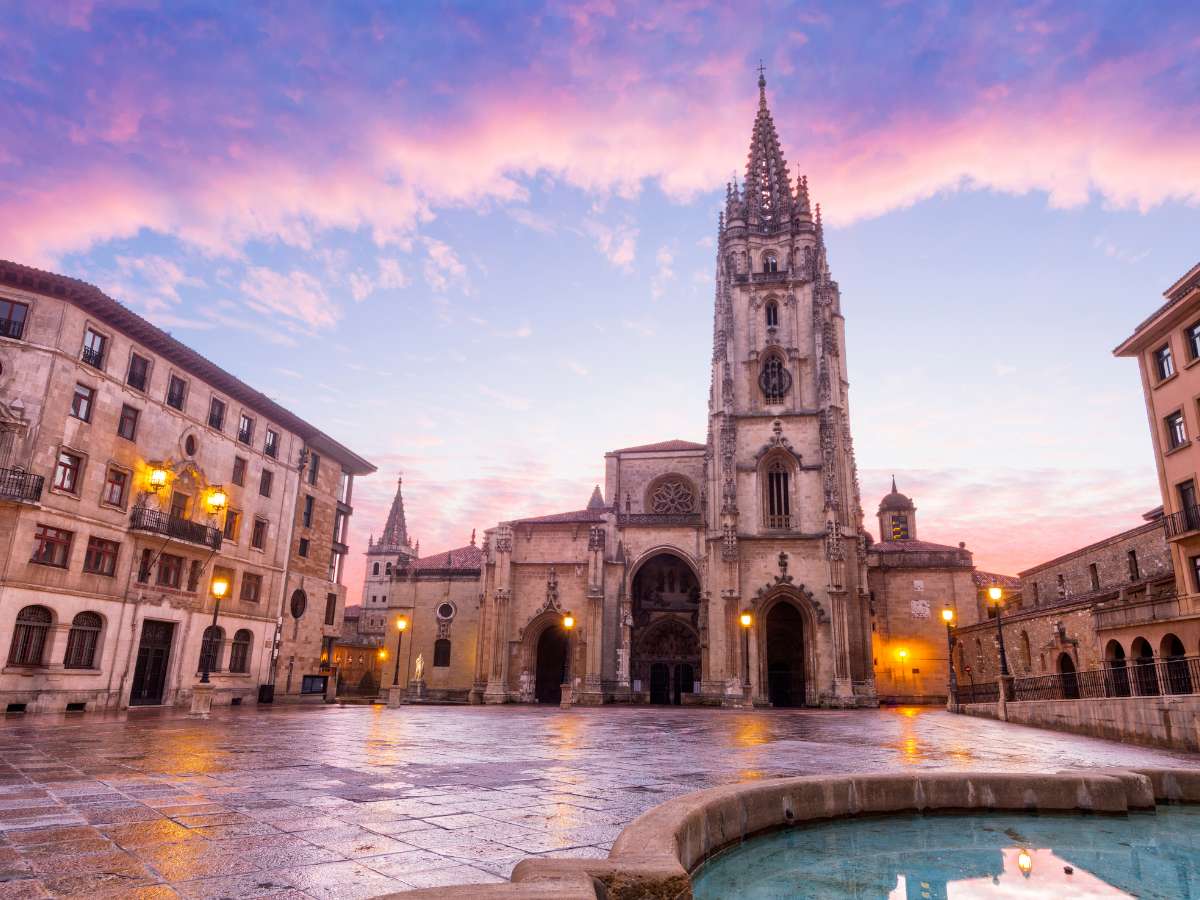 A cathedral in Oviedo Spain